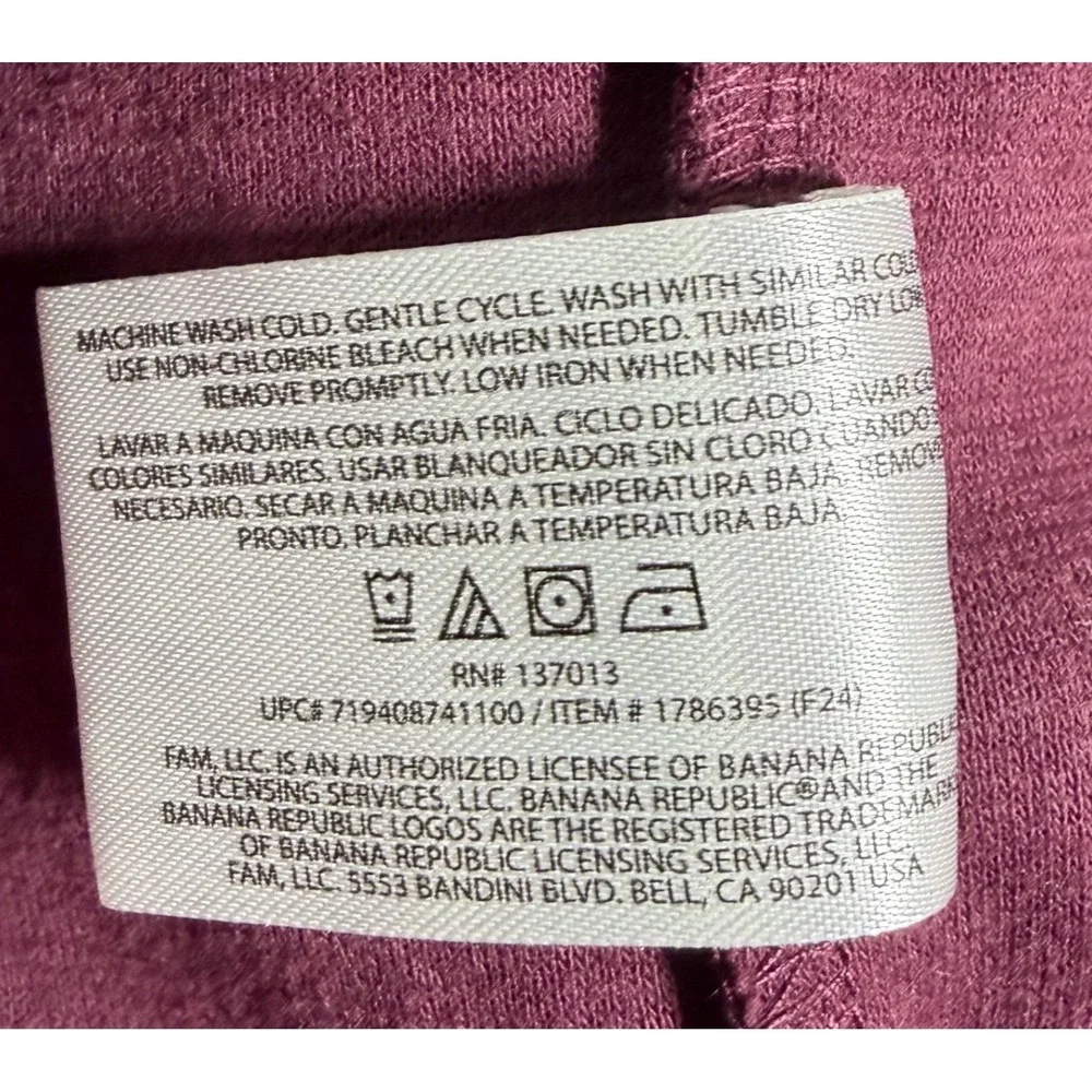 Banana Republic Men Med Crewneck Pullover Sweater Burgundy Cotton Blend Stretch